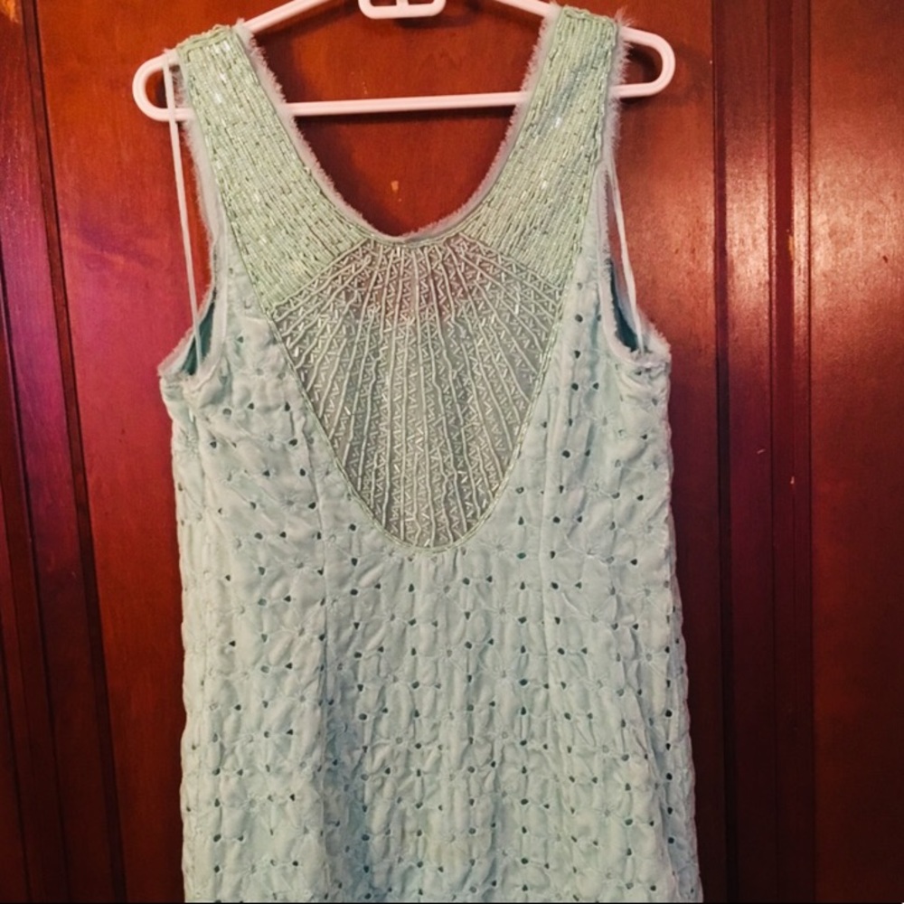 {free people} Velvet beaded mini dress sz 4